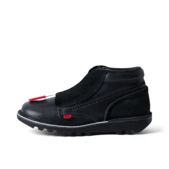 ACW* Kick Hi Lederstiefel für Erwachsene, Unisex, Schwarz
