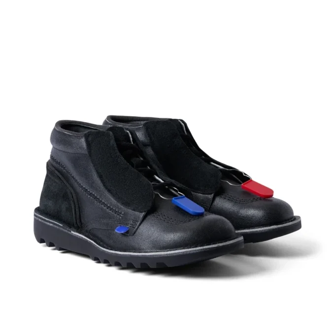 ACW* Kick Hi Lederstiefel für Erwachsene, Unisex, Schwarz