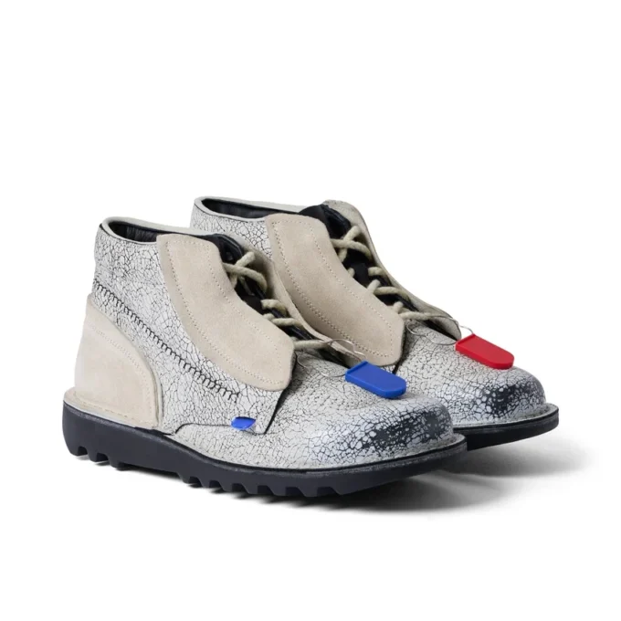 ACW* Kick Hi Lederstiefel für Erwachsene, Unisex, Weiß