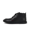 Adlar Hi Scallop Lederstiefel für Mädchen, schwarz