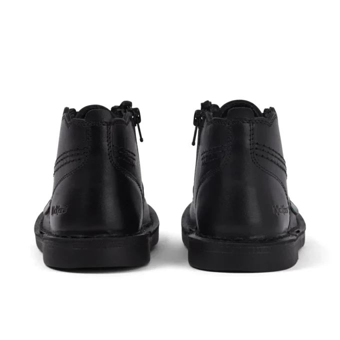 Adlar Hi Scallop Lederstiefel für Mädchen, schwarz