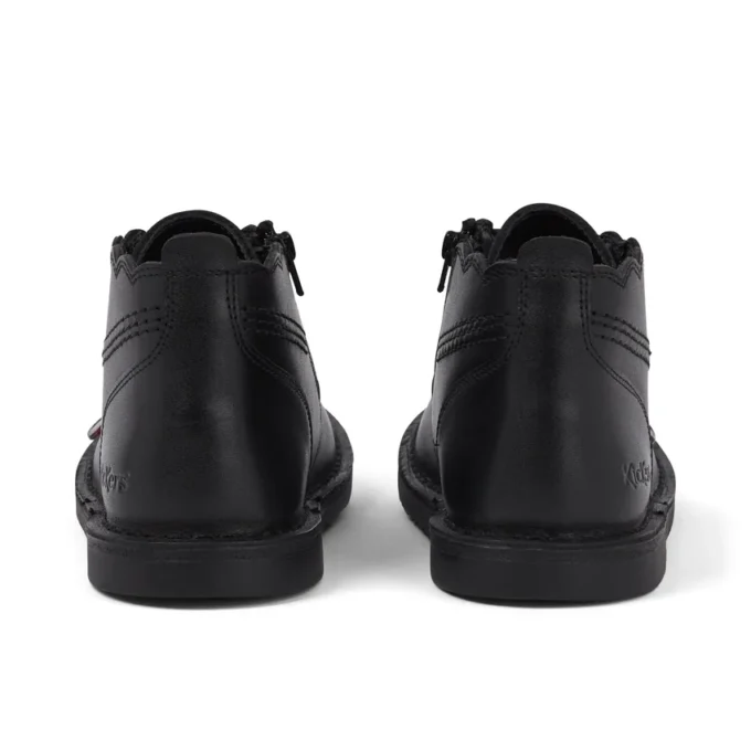Adlar Hi Scallop Lederstiefel für Mädchen, schwarz