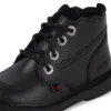 Adlar Hi Scallop Lederstiefel für Mädchen, schwarz