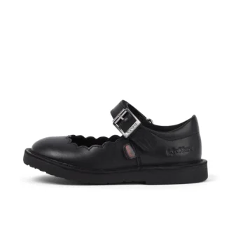 Adlar MJ Scallop Leder Schwarz für Mädchen