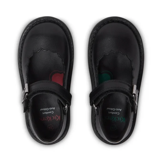 Adlar MJ Scallop Leder Schwarz für Mädchen Adlar MJ Scallop Leder Schwarz für Mädchen