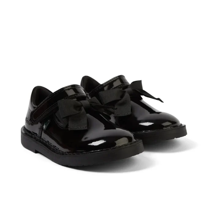 Adlar T-Bar Bow Lackleder Schwarz für Kleinkinder Adlar T-Bar Bow Lackleder Schwarz für Kleinkinder