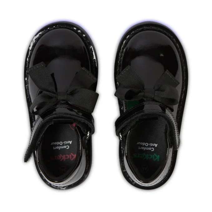 Adlar T-Bar Bow Lackleder Schwarz für Kleinkinder Adlar T-Bar Bow Lackleder Schwarz für Kleinkinder