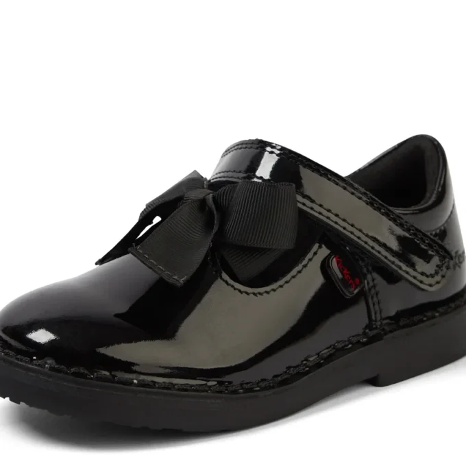 Adlar T-Bar Bow Lackleder Schwarz für Kleinkinder Adlar T-Bar Bow Lackleder Schwarz für Kleinkinder