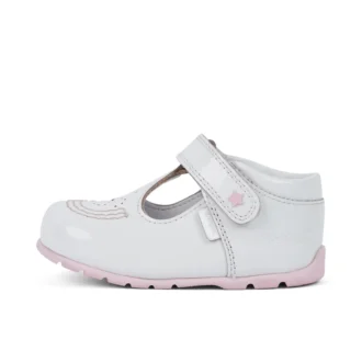 Babies Kick T Galactic Lackleder Weiß/Rosa