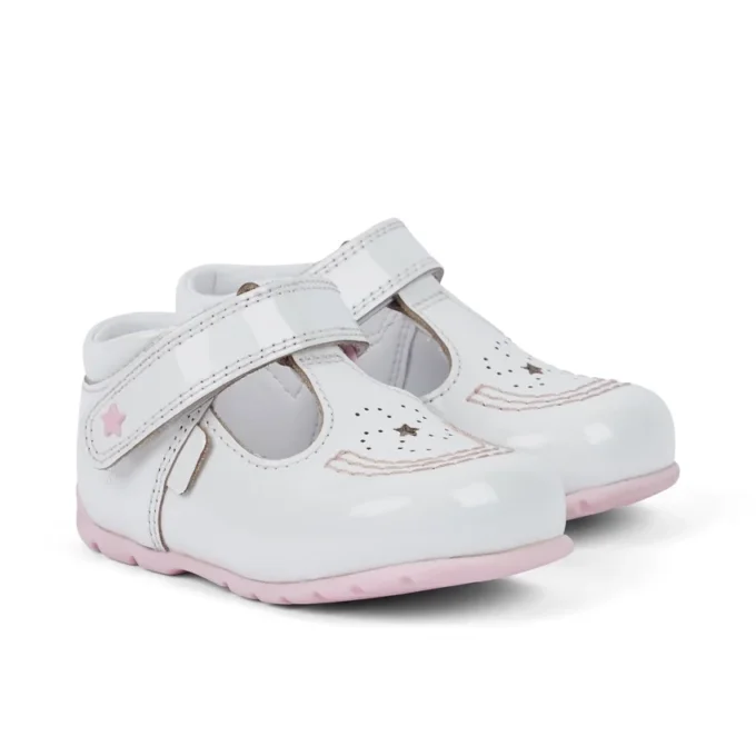 Babies Kick T Galactic Lackleder Weiß/Rosa Babies Kick T Galactic Lackleder Weiß/Rosa
