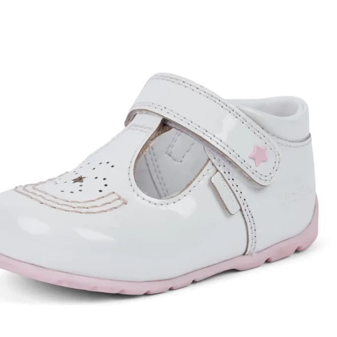 Babies Kick T Galactic Lackleder Weiß/Rosa Babies Kick T Galactic Lackleder Weiß/Rosa
