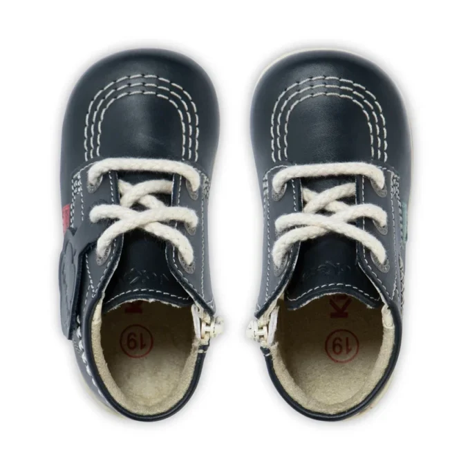 Baby Kick Hi Leder Navy