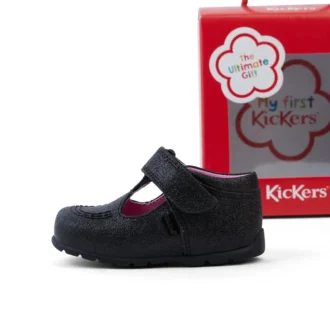 Baby Kick T Glitter Textile Schwarz