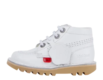 Baby Unisex Kick Hi Zip Leder Weiß