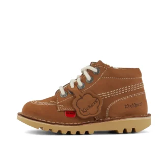 Baby Unisex Kick Hi Zip Nubuk Hellbraun