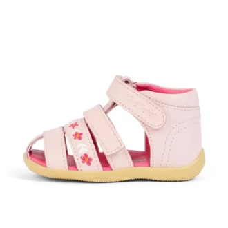 Baby Wriggle Flower Sandalen Leder Rosa