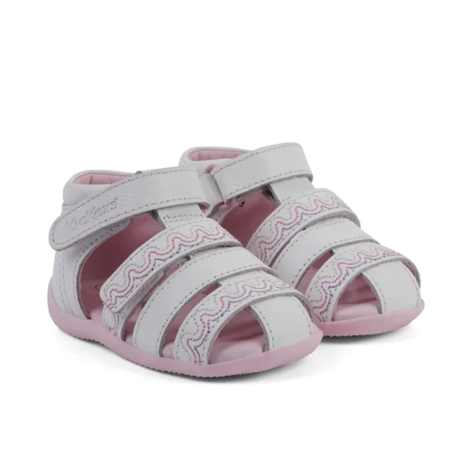 Baby Wriggle Wave Sandalen Leder Weiß Baby Wriggle Wave Sandalen Leder Weiß