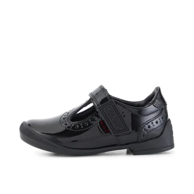 Bridie Brogue T-Vel Lackleder für Mädchen, schwarz Bridie Brogue T-Vel Lackleder für Mädchen, schwarz