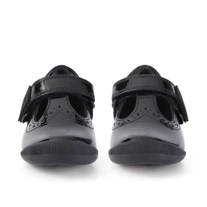 Bridie Brogue T-Vel Lackleder für Mädchen, schwarz Bridie Brogue T-Vel Lackleder für Mädchen, schwarz