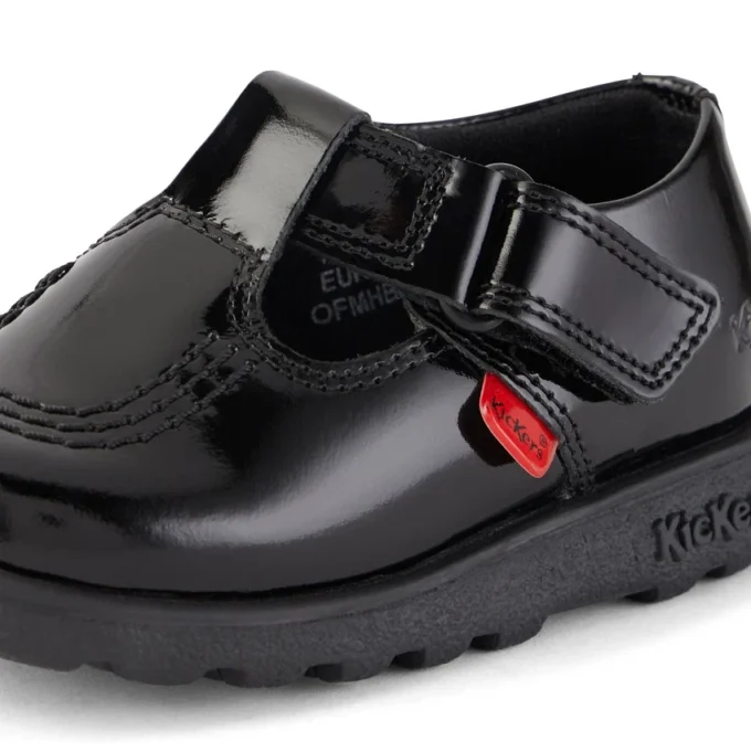 Fragma T-Bar für Kleinkinder, Mädchen, Lackleder, schwarz Fragma T-Bar für Kleinkinder, Mädchen, Lackleder, schwarz