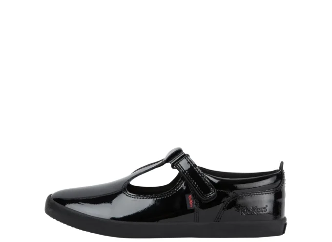 Jugend-Damen Kariko T-Bar Lackleder Schwarz Jugend-Damen Kariko T-Bar Lackleder Schwarz
