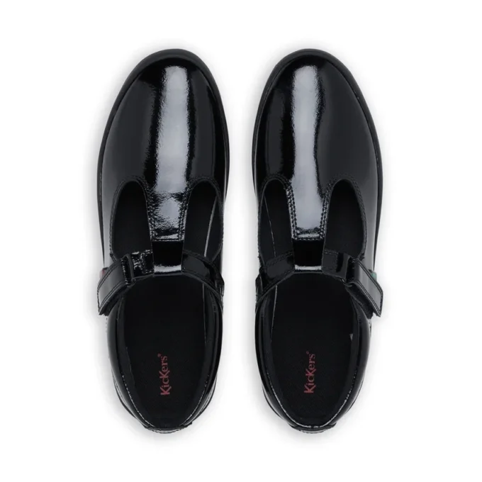Jugend-Damen Kariko T-Bar Lackleder Schwarz Jugend-Damen Kariko T-Bar Lackleder Schwarz