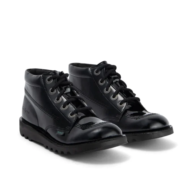 Jugend-Damen-Kick Hi-Leder-Alternative-Lackleder-Schwarz Jugend-Damen-Kick Hi-Leder-Alternative-Lackleder-Schwarz