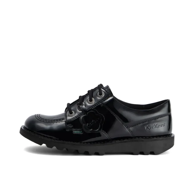 Jugend-Damen Kick Lo Lederimitat Lackleder Schwarz Jugend-Damen Kick Lo Lederimitat Lackleder Schwarz