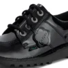 Jugend-Damen Kick Lo Lederimitat Lackleder Schwarz Jugend-Damen Kick Lo Lederimitat Lackleder Schwarz