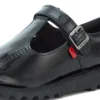 Jugend Damen Kick T-Bar Lackleder Schwarz Jugend Damen Kick T-Bar Lackleder Schwarz