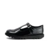 Jugend Damen Kick T-Bar Lederalternative Lackleder Schwarz Jugend Damen Kick T-Bar Lederalternative Lackleder Schwarz