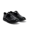 Jugend Damen Kick T-Bar Lederalternative Lackleder Schwarz Jugend Damen Kick T-Bar Lederalternative Lackleder Schwarz