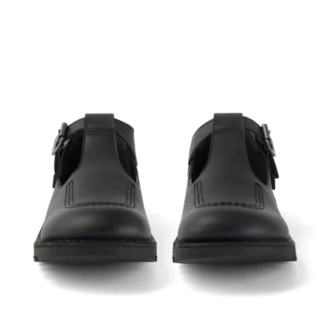 Jugend-Damen Kick T-Bar Lederimitat Schwarz Jugend-Damen Kick T-Bar Lederimitat Schwarz