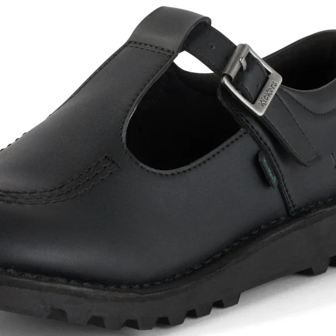 Jugend-Damen Kick T-Bar Lederimitat Schwarz Jugend-Damen Kick T-Bar Lederimitat Schwarz