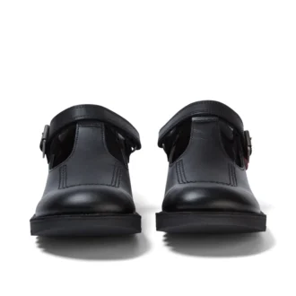 Jugend Damen Kick T-Bar Vel Leder Schwarz