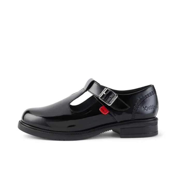 Jugend Damen Lach T-Bar Leder Schwarz Jugend Damen Lach T-Bar Leder Schwarz
