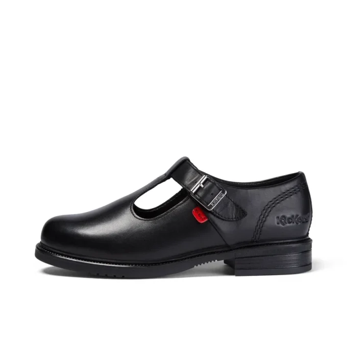 Jugend Damen Lach T-Bar Leder Schwarz Jugend Damen Lach T-Bar Leder Schwarz