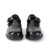Jugend Damen Lach T-Bar Leder Schwarz Jugend Damen Lach T-Bar Leder Schwarz
