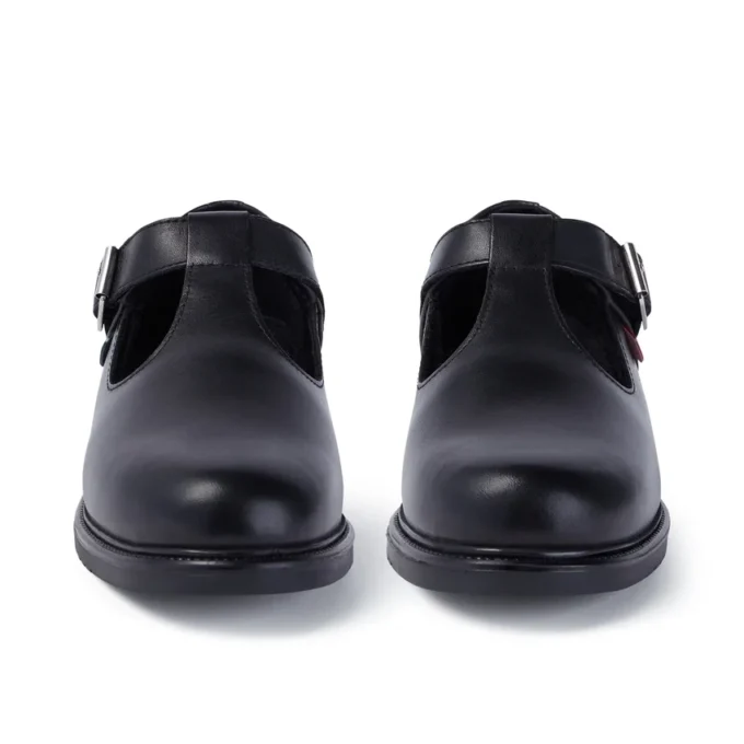 Jugend Damen Lach T-Bar Leder Schwarz Jugend Damen Lach T-Bar Leder Schwarz
