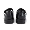 Jugend Damen Lach T-Bar Leder Schwarz Jugend Damen Lach T-Bar Leder Schwarz