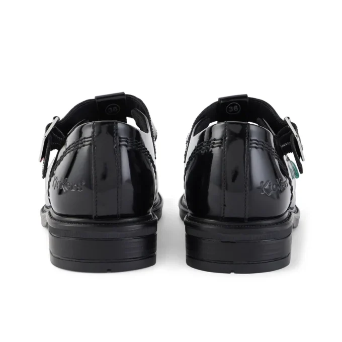 Jugend Damen Lach T-Bar Leder Schwarz Jugend Damen Lach T-Bar Leder Schwarz