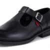 Jugend Damen Lach T-Bar Leder Schwarz Jugend Damen Lach T-Bar Leder Schwarz