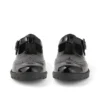 Jugend-Damen Lachly Brogue T-Bar Lackleder Schwarz Jugend-Damen Lachly Brogue T-Bar Lackleder Schwarz