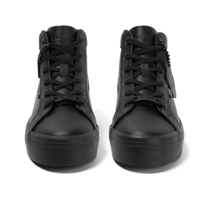 Jugend Damen Tovni Hi Stack Chain Leder Schwarz Jugend Damen Tovni Hi Stack Chain Leder Schwarz