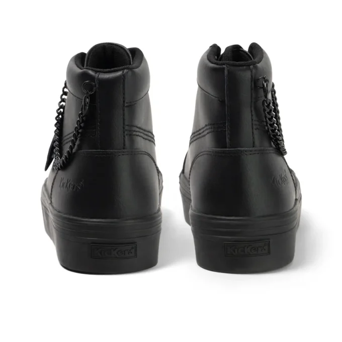 Jugend Damen Tovni Hi Stack Chain Leder Schwarz Jugend Damen Tovni Hi Stack Chain Leder Schwarz