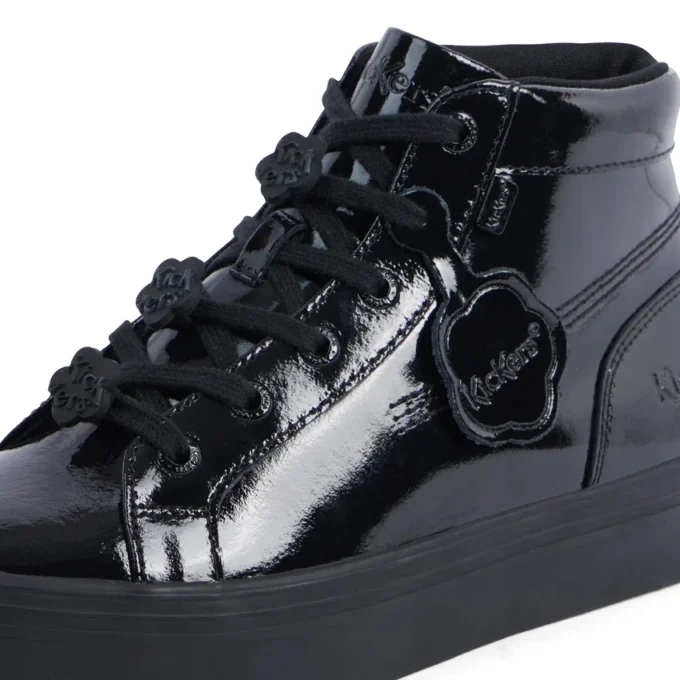 Jugend Damen Tovni Stack Hi Flower Lackleder Schwarz Jugend Damen Tovni Stack Hi Flower Lackleder Schwarz