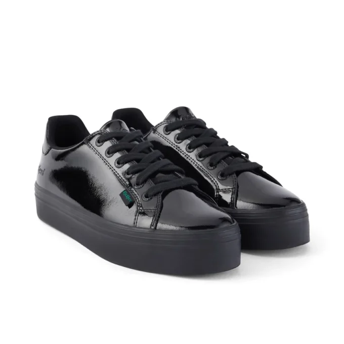 Jugend-Damen Tovni Stack Lackleder Schwarz Jugend-Damen Tovni Stack Lackleder Schwarz