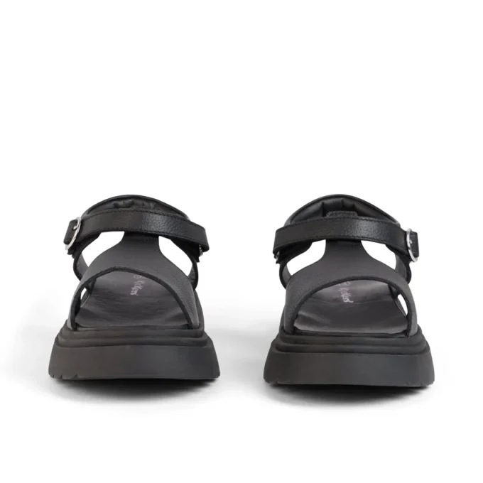 Jugend-Damenschuhe Kenzi Ledersandalen Schwarz Jugend-Damenschuhe Kenzi Ledersandalen Schwarz