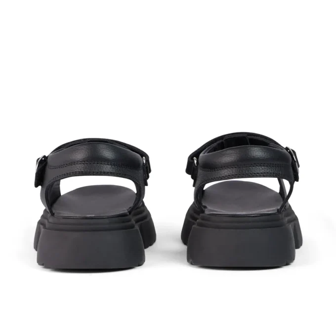 Jugend-Damenschuhe Kenzi Ledersandalen Schwarz Jugend-Damenschuhe Kenzi Ledersandalen Schwarz