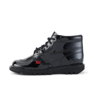 Jugend Unisex Kick Hi Lackleder Schwarz